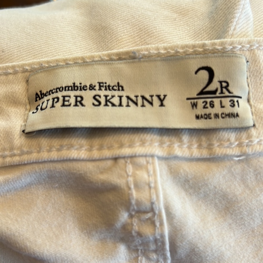 Abercrombie & Fitch white super skinny jeans - Picture 4 of 4